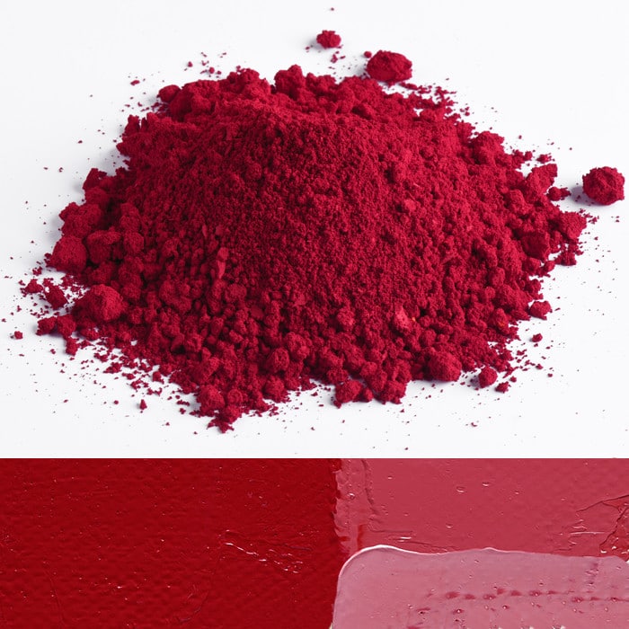 Pigment rouge vermeil pour teinter votre peinture naturelle